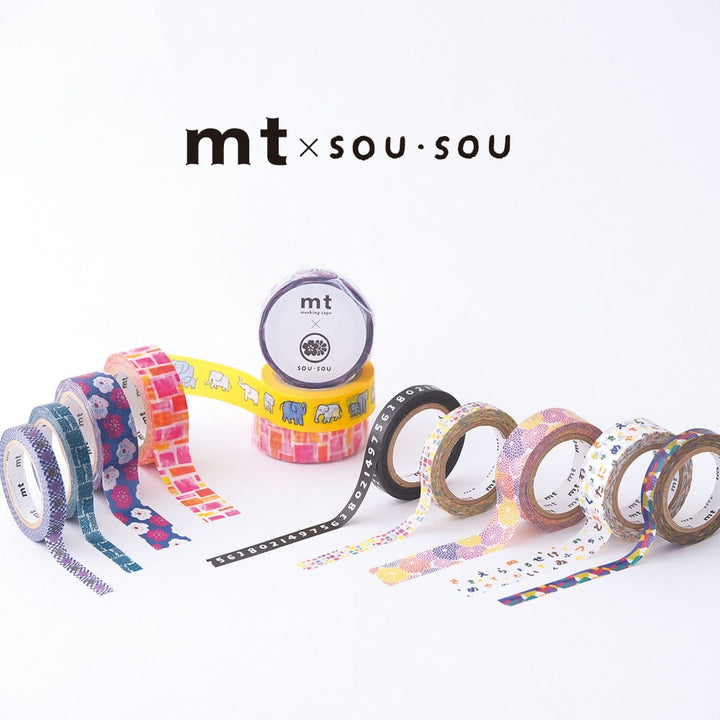 MT x SOU・SOU Washi Tape - Zou — with packaging