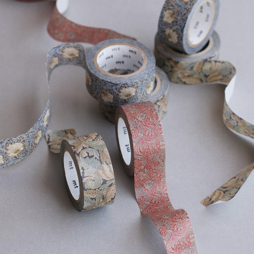 MT x William Morris Washi Tape - Acanthus — roll side