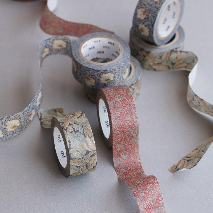 MT x William Morris Washi Tape - Acanthus — roll side