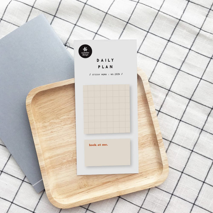 Suatelier Daily Plan Sticky Memo - 18 — front view