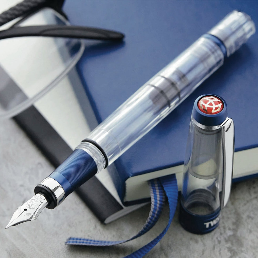 TWSBI Diamond 580 AL R  Fountain Pen - Navy Blue — flat lay
