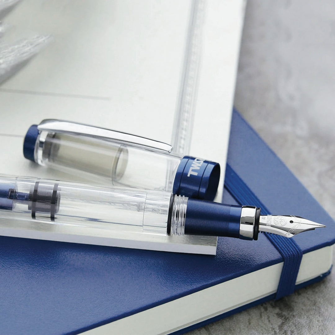 TWSBI Diamond 580 AL R  Fountain Pen - Navy Blue — flat lay