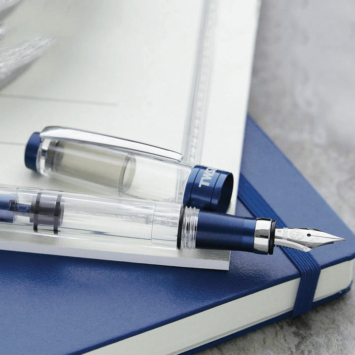 TWSBI Diamond 580 AL R  Fountain Pen - Navy Blue — flat lay