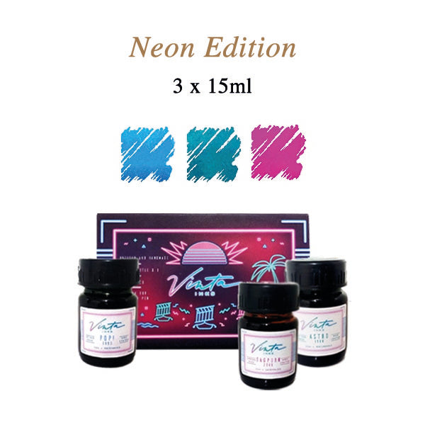 Vinta Inks Neon Collection Set of 3 — bottle front