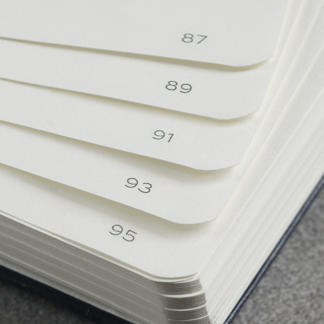 Leuchtturm1917 A5 Medium Hardcover Notebook - Plain / Stone Blue — pocket detail