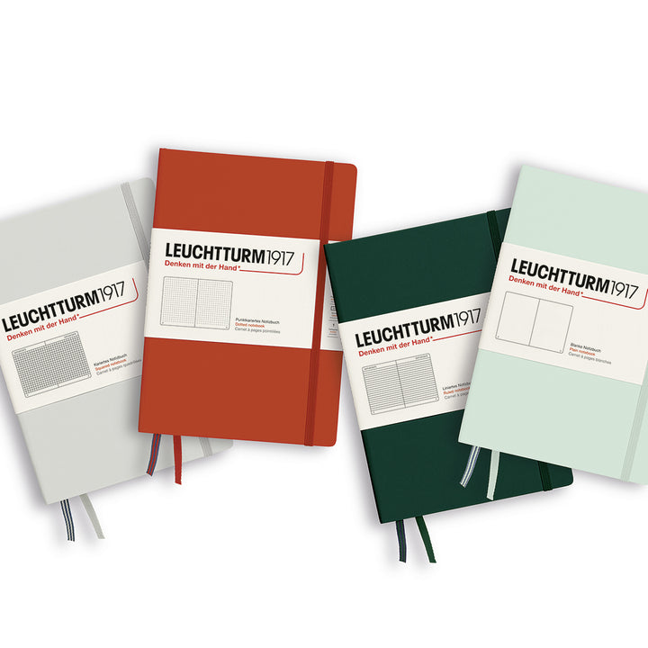Leuchtturm1917 Natural Colours A5 Medium Hardcover Notebook - Mint Green — flat lay
