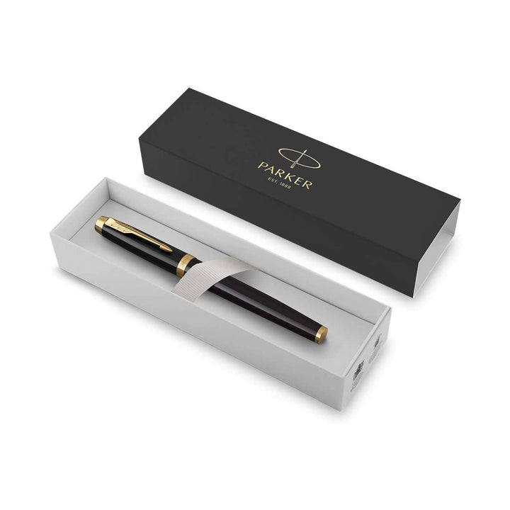 Parker IM Black CT Rollerball Pen — flat lay