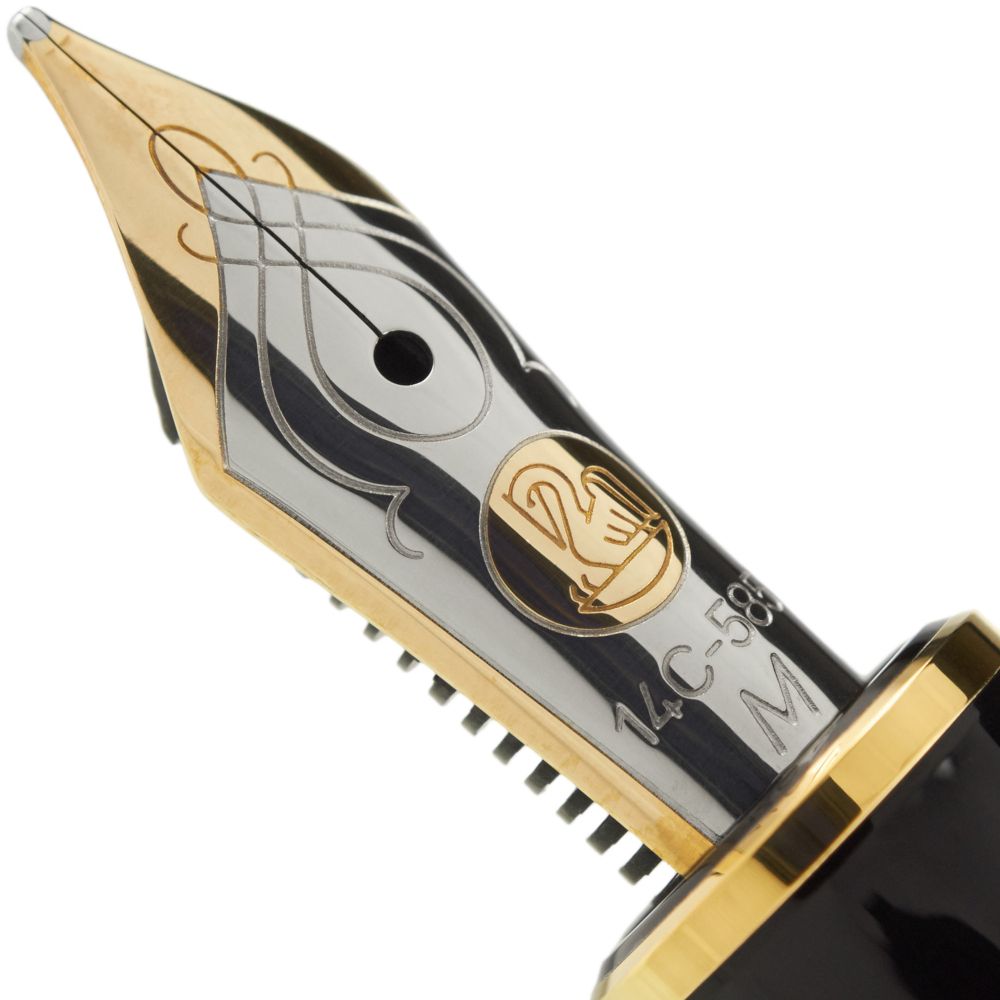 Pelikan Souverän® M1000 Fountain Pen Black-Green [Pre-Order] — barrel detail