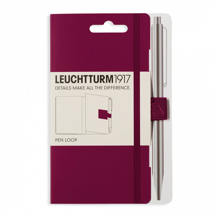 Leuchtturm1917 Pen Loop - Port Red — front view