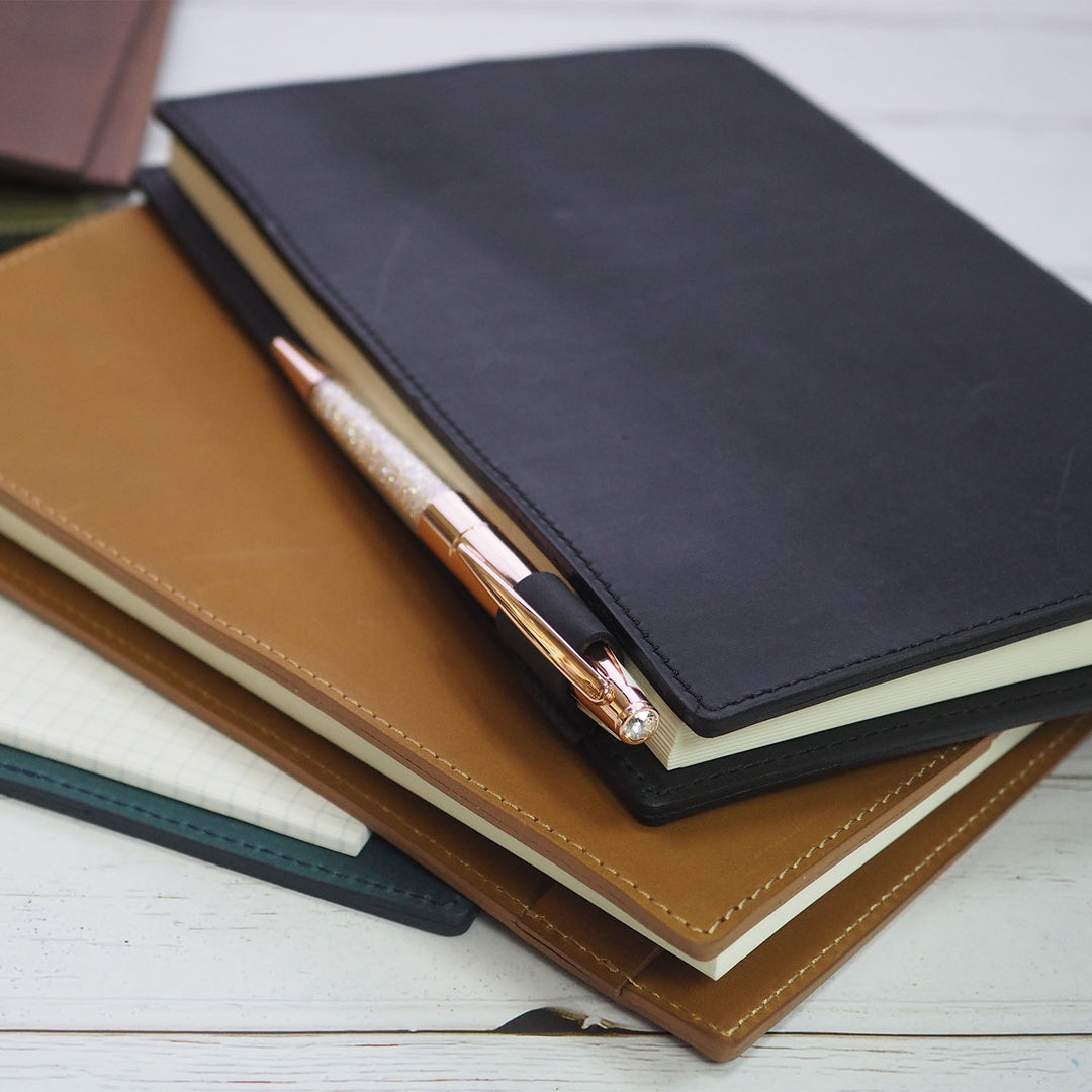 Luxo Notebook Leather Cover A5 — ruling detail