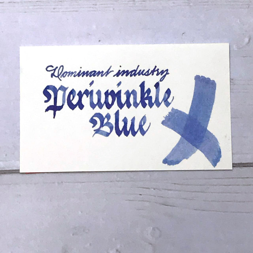 Dominant Industry Standard 25ml Ink Bottle Periwinkle Blue 106 — bottle at angle