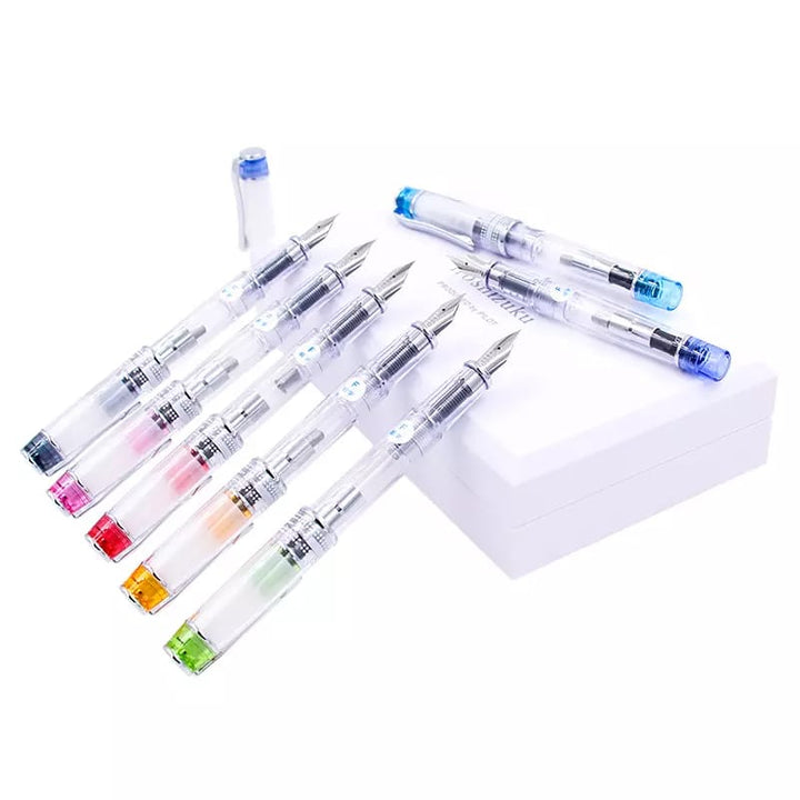 Pilot Prera Fountain Pen Tinted — uncapped with cap posted