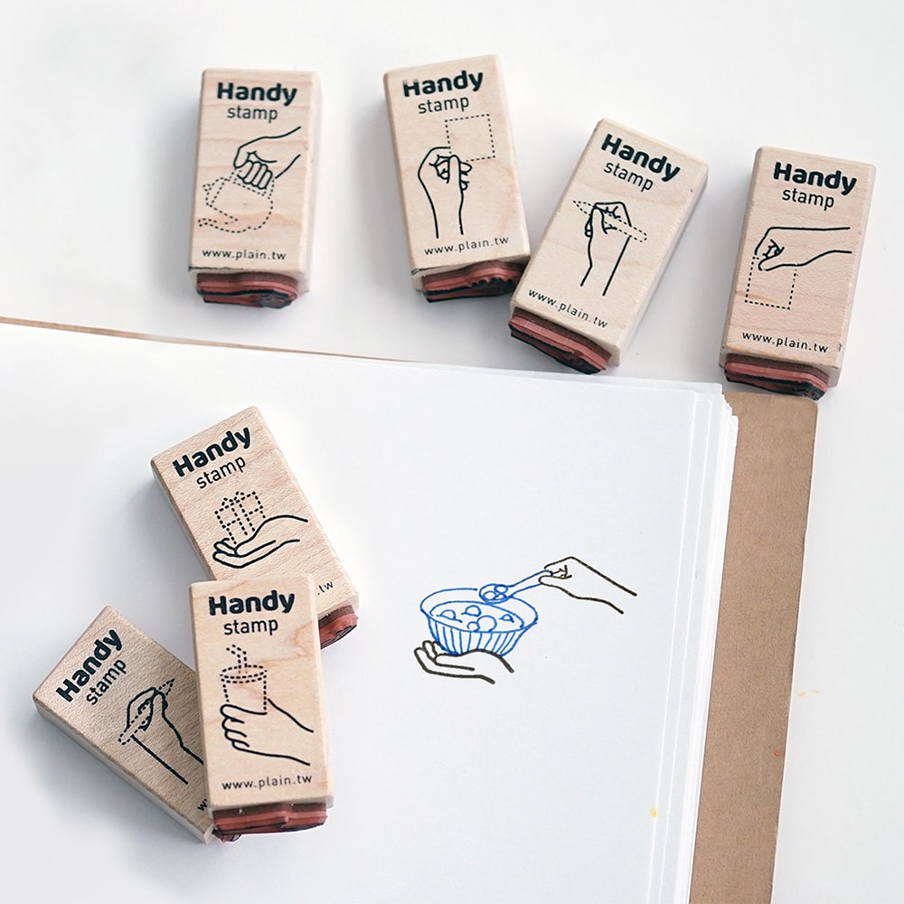 Plain Stationery Handy Stamp - G — with packaging