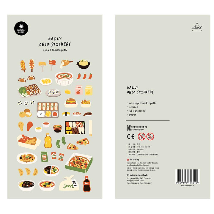 Suatelier Daily Deco Stickers - Sticker Food Trip 6 — front view