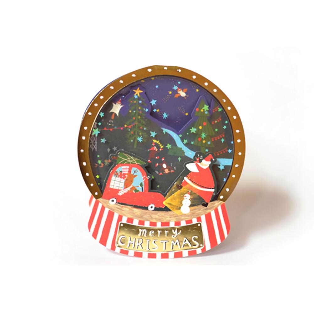 D'Won Christmas 3D Pop-Up Card Christmas Night Ball — front view