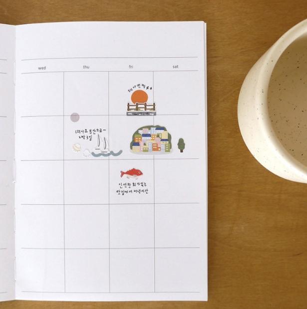 Suatelie Daily Deco Stickers - Travel In Busan — with packaging