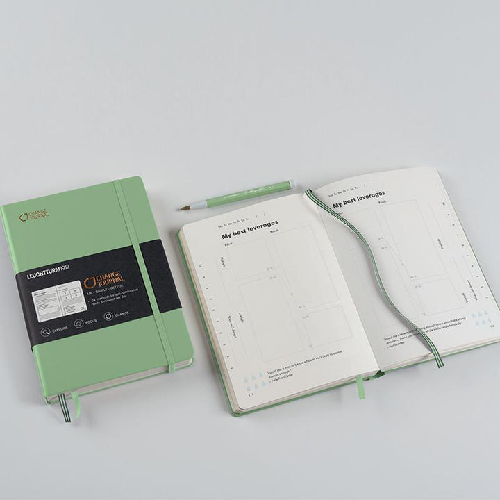 Leuchtturm1917 Change Journal A5 Hardcover Notebook - Sage — ruling detail