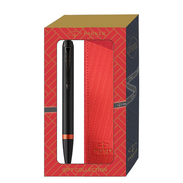 Parker IM Vibrant Rings Ballpoint Pens Gift Set with Matching Pen Sleeves — with packaging