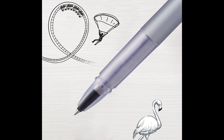 Parker Vector XL Rollerball Pen - Silver — flat lay