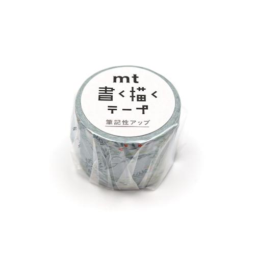 MT KakuKaku Write And Draw Washi Tape - Plants — applied on surface
