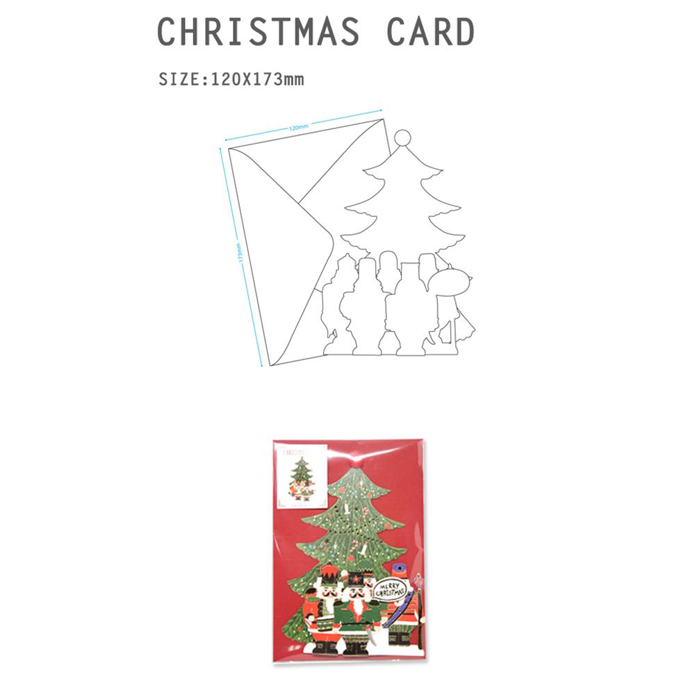 D'Won 3D Christmas Pop-Up Toy Soldier Choir Card — side view