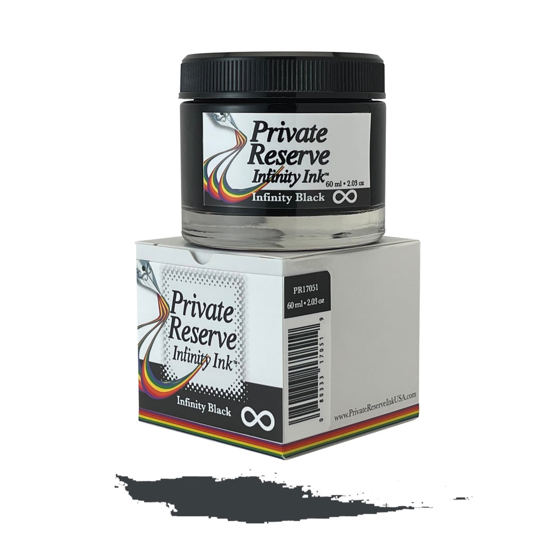 Private Reserve 60ml Ink Bottle Infinity Black (with ECO formula) — bottle front