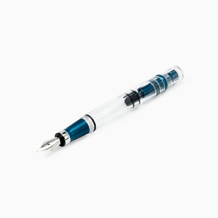 TWSBI Diamond 580 AL R  Fountain Pen - Prussian Blue — flat lay