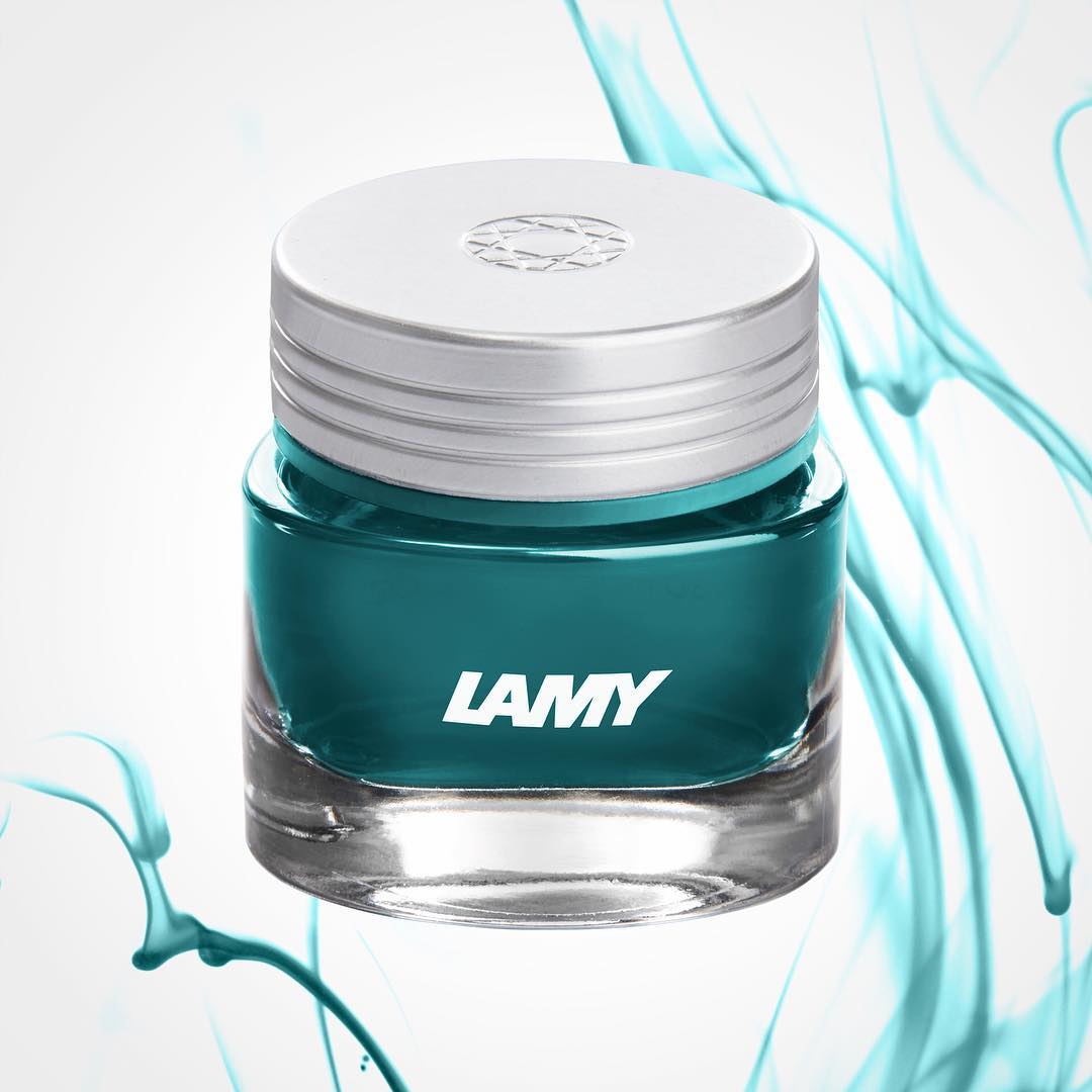 Lamy T53 30ml Crystal Ink Bottle — flat lay