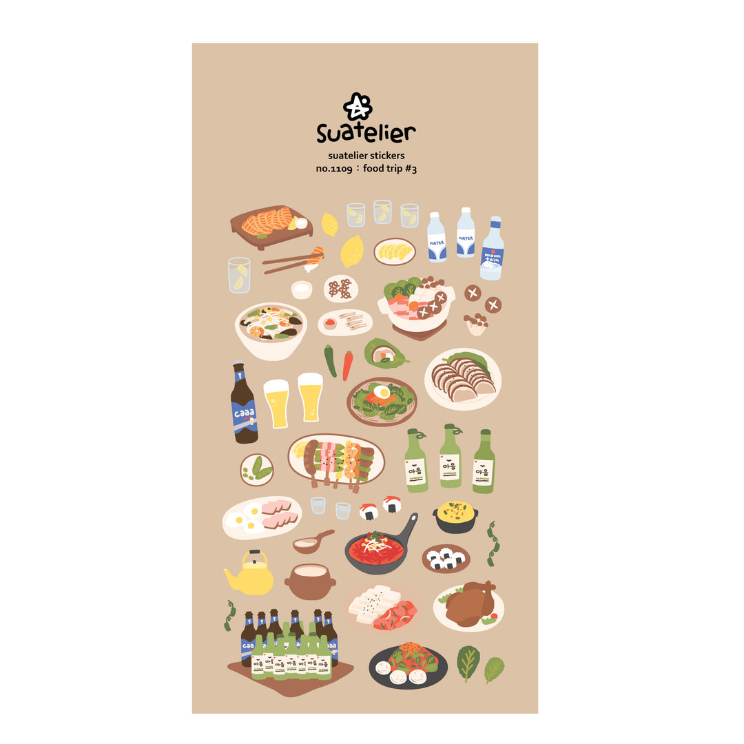 Suatelier Daily Deco Sticker - Food Trip 