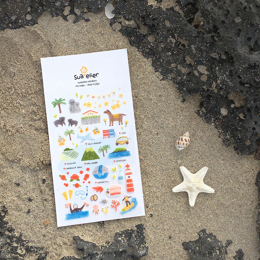 Suatelier Daily Deco Stickers - Stay In Jeju sticker — front view