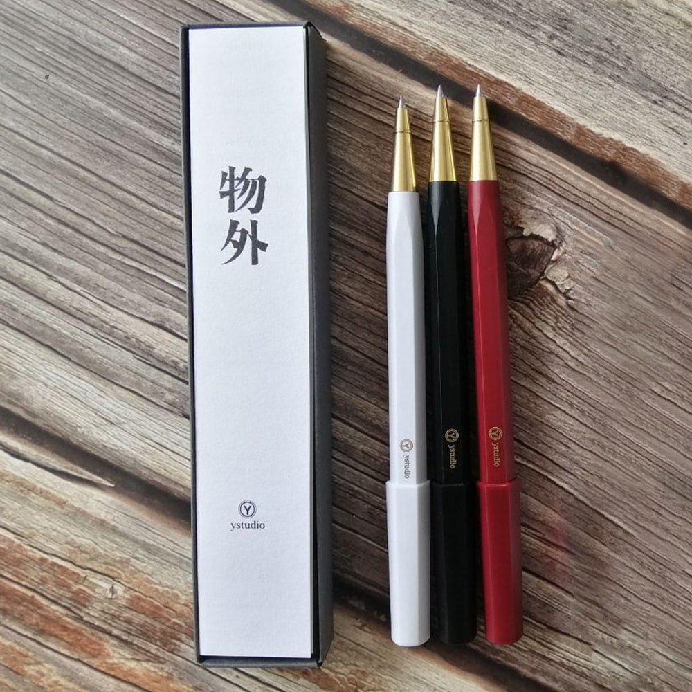 Ystudio Resin Rollerball Pen Black — engraving example