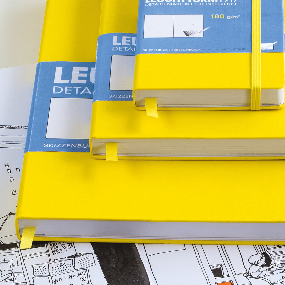 Leuchtturm1917 Hardcover A5 Medium Sketchbook Azure — open spread