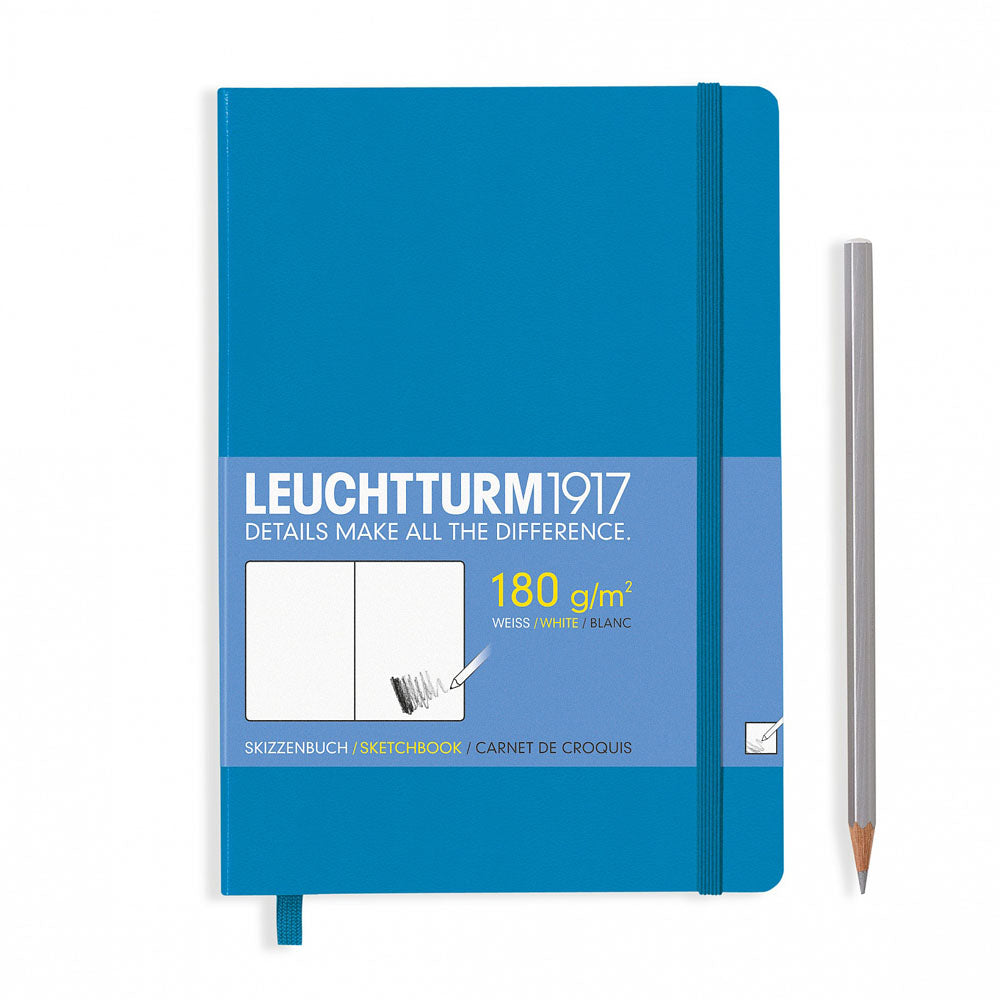 Leuchtturm1917 Hardcover A5 Medium Sketchbook Azure — front cover