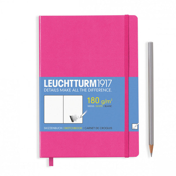 Leuchtturm1917 Hardcover A5 Medium Sketchbook New Pink — front cover