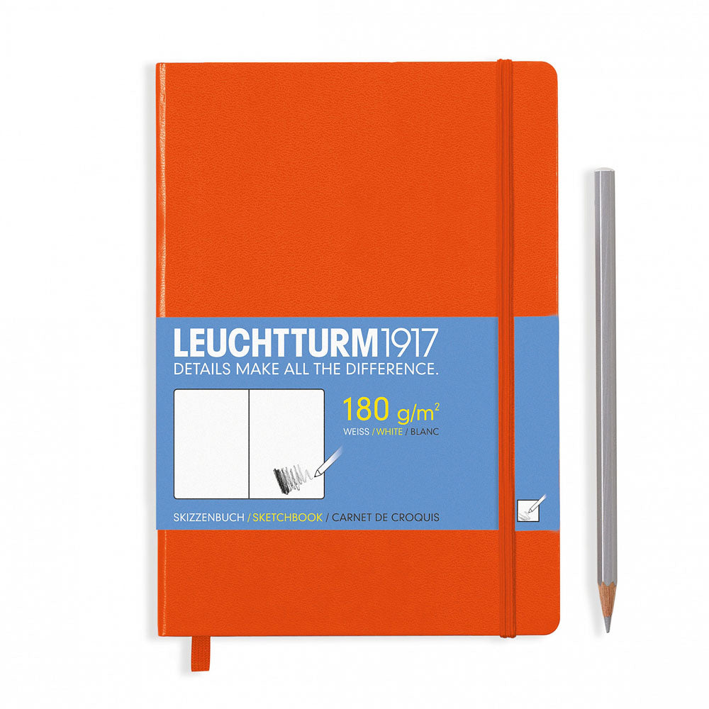 Leuchtturm1917 Hardcover A5 Medium Sketchbook Orange — front cover