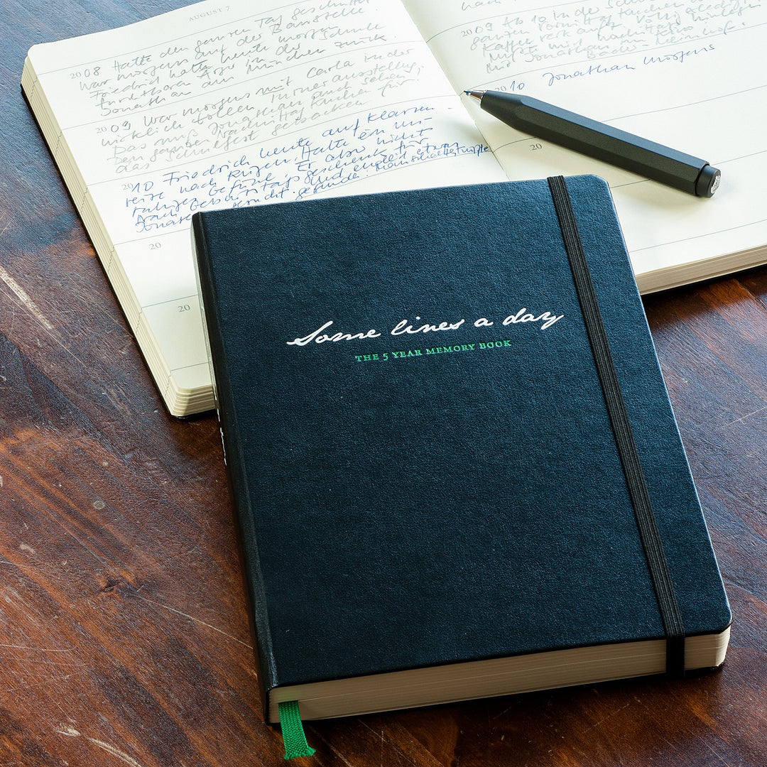 Leuchtturm1917 Some Lines A Day A5 Medium Hardcover Notebook - Black — ruling detail