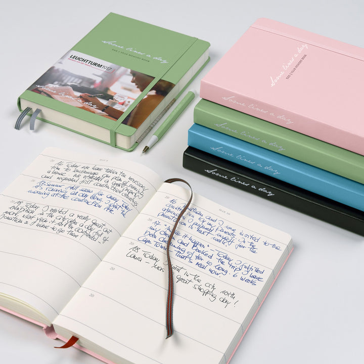 Leuchtturm1917 Some Lines A Day A5 Medium Hardcover Notebook - Powder — ruling detail