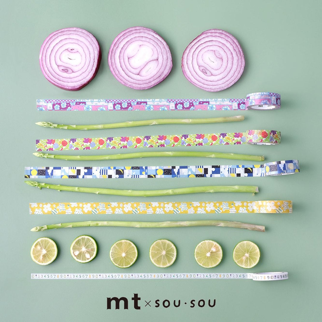 MT x SOU・SOU Washi Tape - Floral Embroidery — colour swatch
