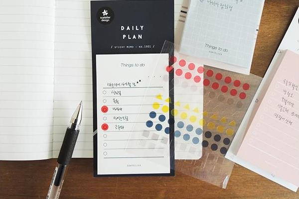 Suatelier Daily Plan Sticky Memo - Pink — detail view
