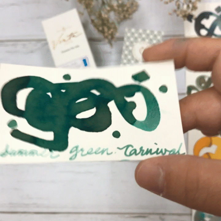 Vinta Inks 30ml Ink Bottle Summer Green (Carnival 1908) — with pen