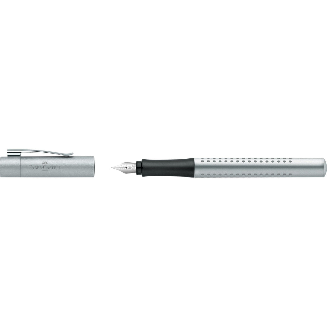 Faber-Castell Grip 2011 Fountain Pen Silver (FPD 2024) [Pre-Order] — writing at an angle