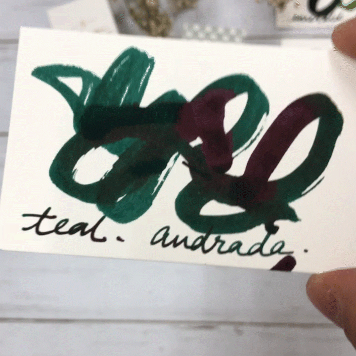 Vinta Inks 30ml Ink Bottle Teal (Andrada 1898) — with pen