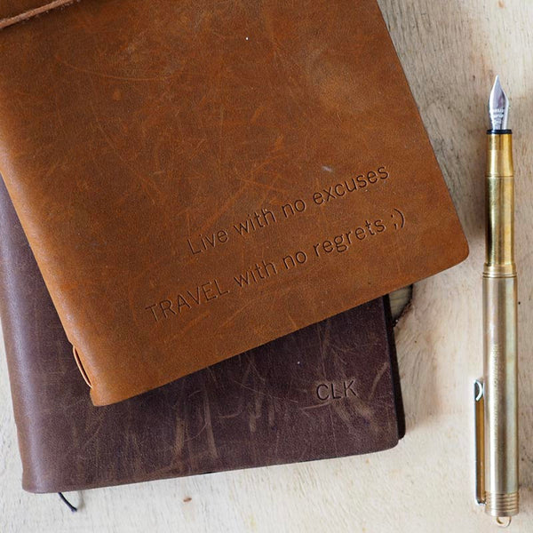 Traveler's Notebook Starter Kit Embossing — front cover