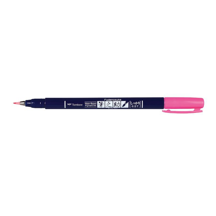 Tombow Fudenosuke Neon Colour Hard Tip Brush Pen — detail view
