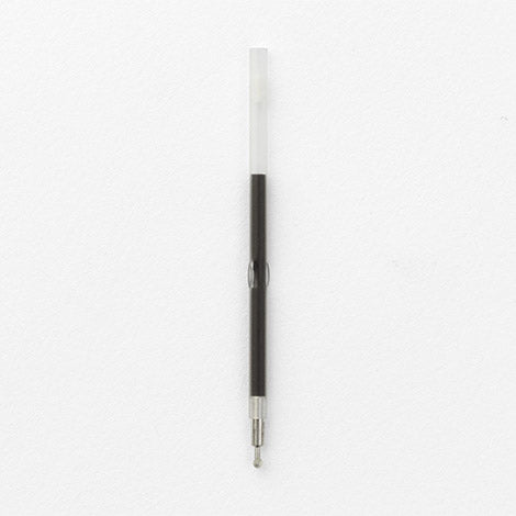 TRAVELER'S COMPANY Brass Ballpoint Pen Refill — uncapped with cap posted