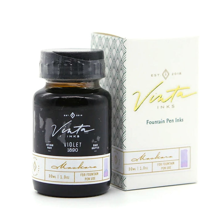 Vinta Inks 30ml Ink Bottle Violet (Maskara 1890) — colour swatch on paper