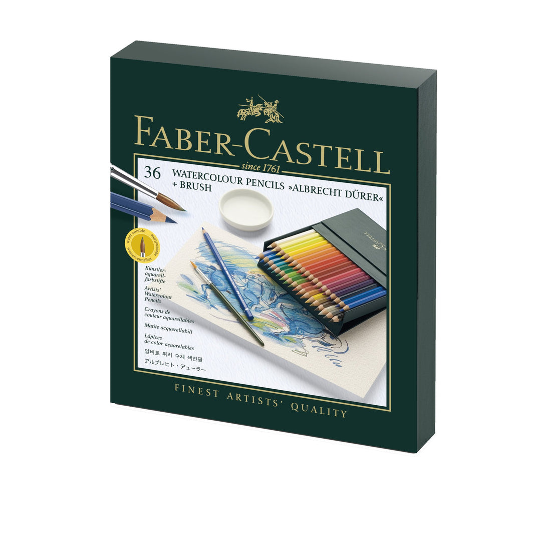 Faber-Castell Polychromos Artist Watercolour Pencil Set of 36 with Brush — front view