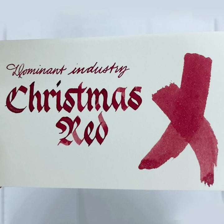 Dominant Industry Pearl 25ml Ink Bottle Christmas Red 013 — bottle at angle