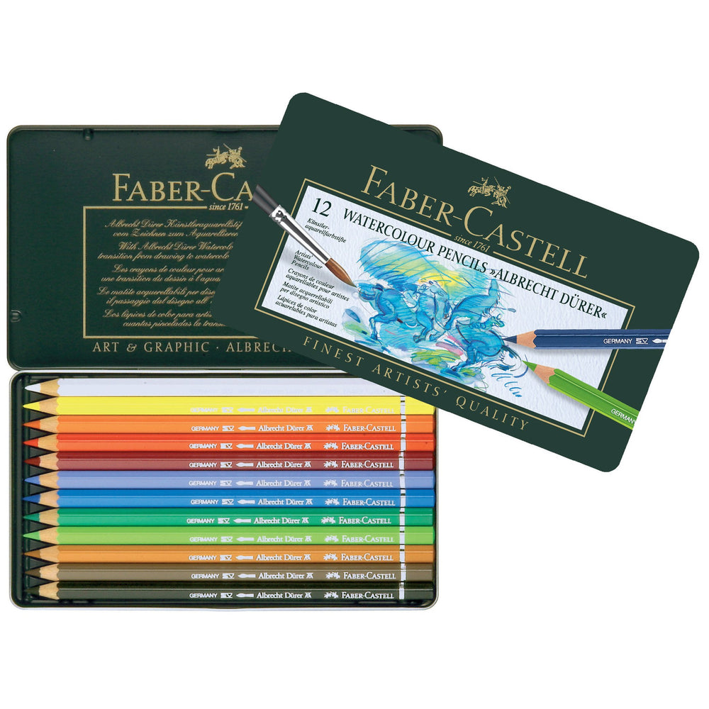 Faber-Castell Polychromos Artist Watercolour Pencil Set of 12 — side view