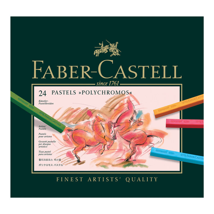 Faber-Castell Polychromos Artist Pastel Crayon Set of 24 — front view